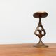 Brutalist metal candlestick mid-century