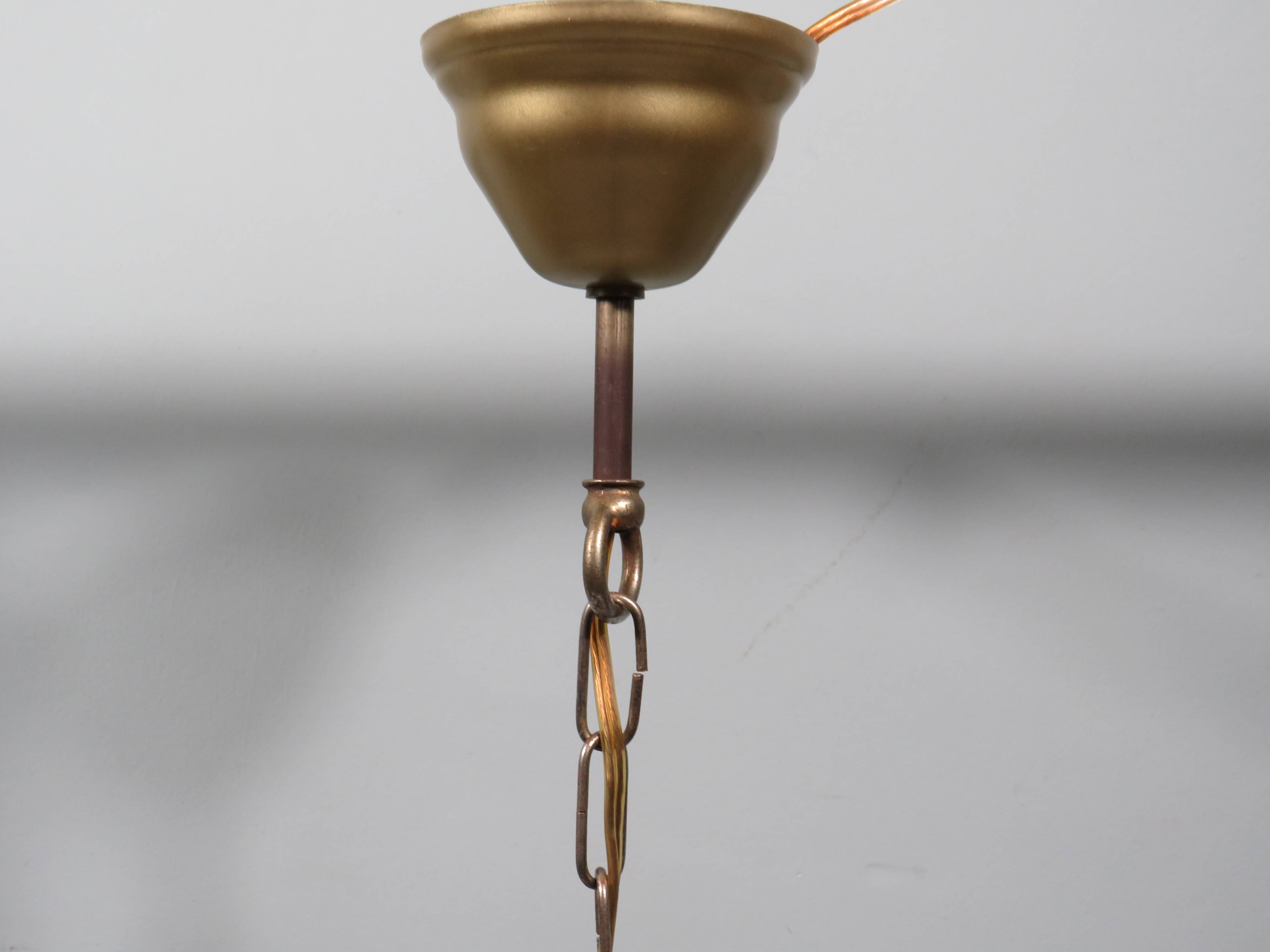 Large vintage capiz pendant light