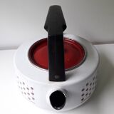 Vintage enameled sheet metal teapot (A1)