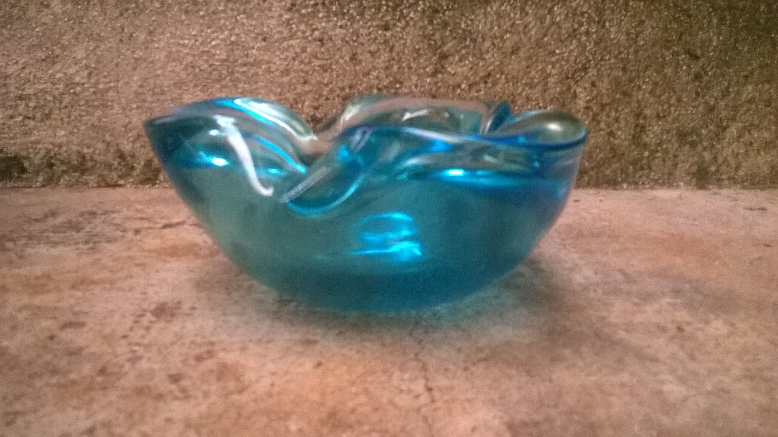 Murano Sommerso vintage glass ashtray