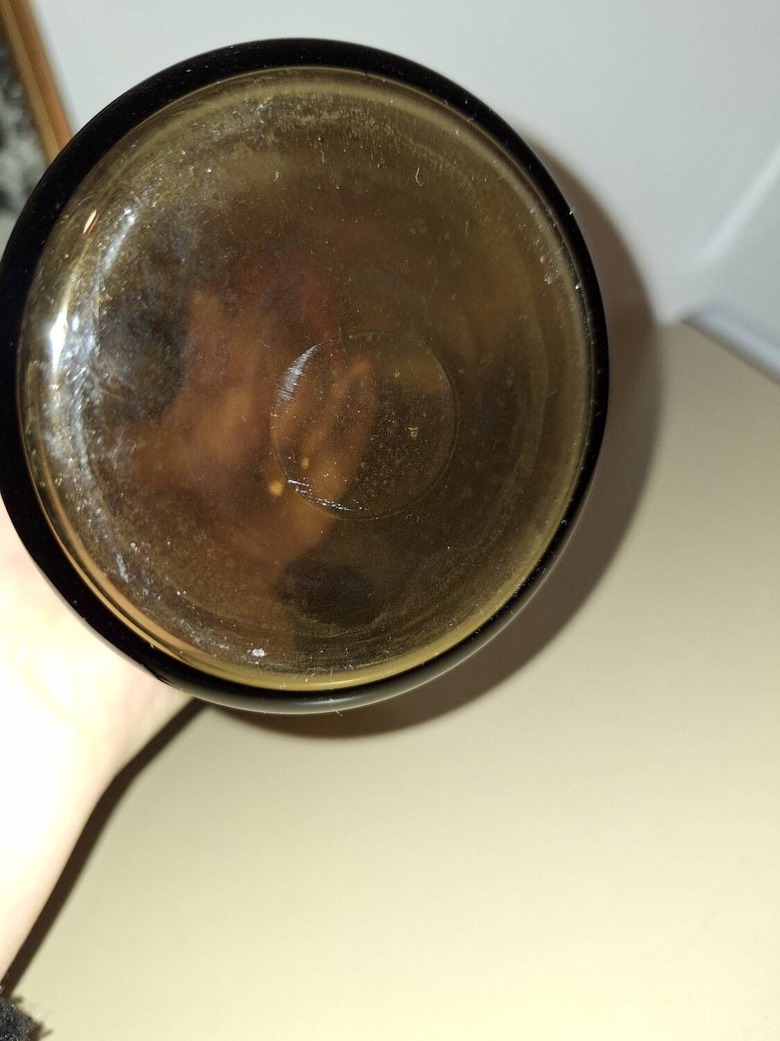 Carafe verre fumé 1970 80