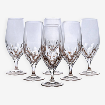 6 large Royal crystal glasses