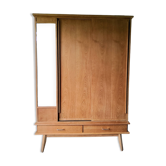 Wardrobe with compass feet and sliding doors from the 50s