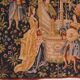 tapestry depicting a mille-feuille and a village festival "Concert"