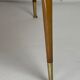Italian round table with tapered brass leg ends, 1950s