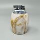 1960s mid-century modern Italian onyx smoking set with table lighter & ashtray