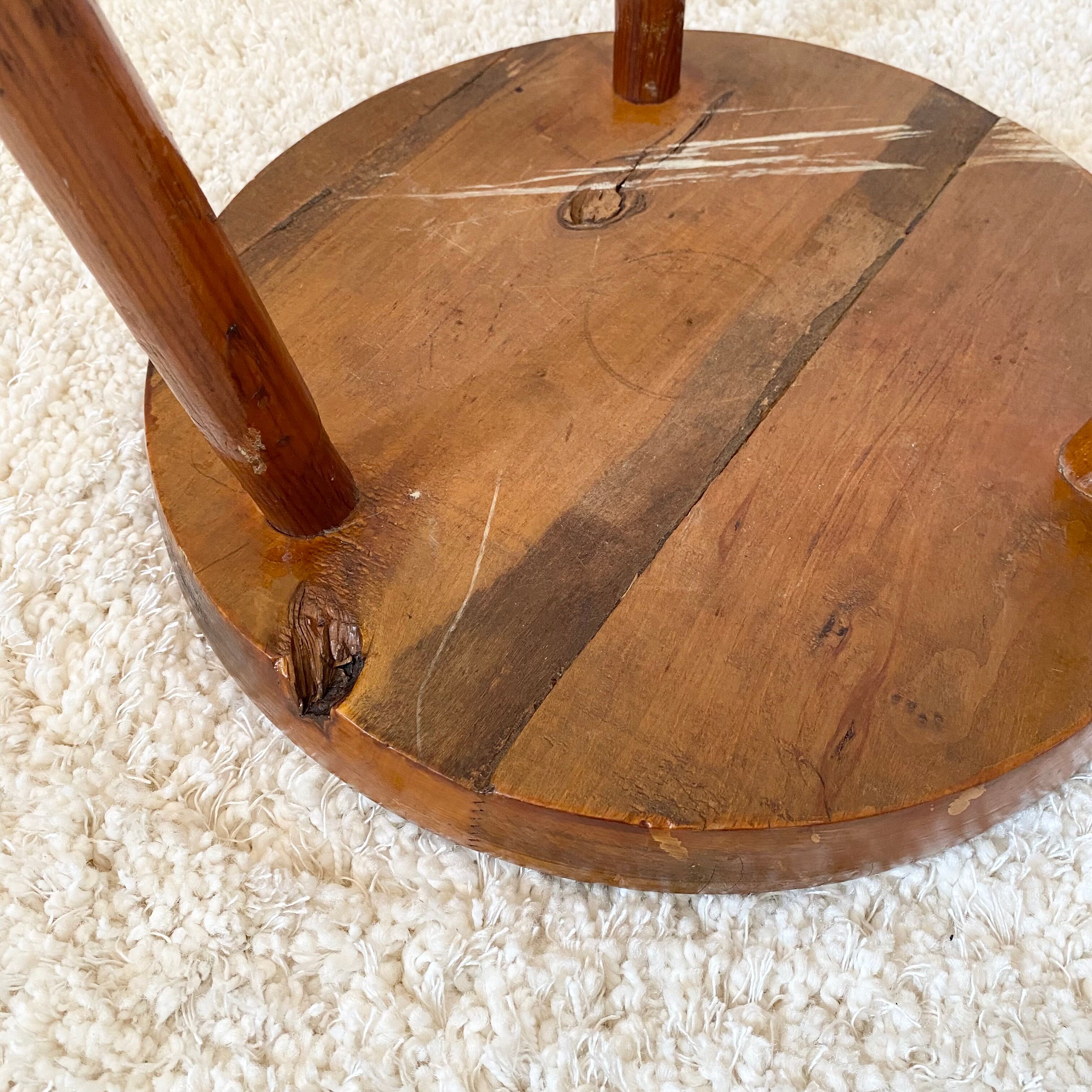 Duo of brutalist stools