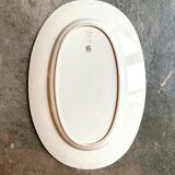 Oval plate in Creil & Montereau iron, "Gladiolus" service