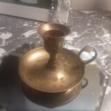 Vintage brass hand candle holder