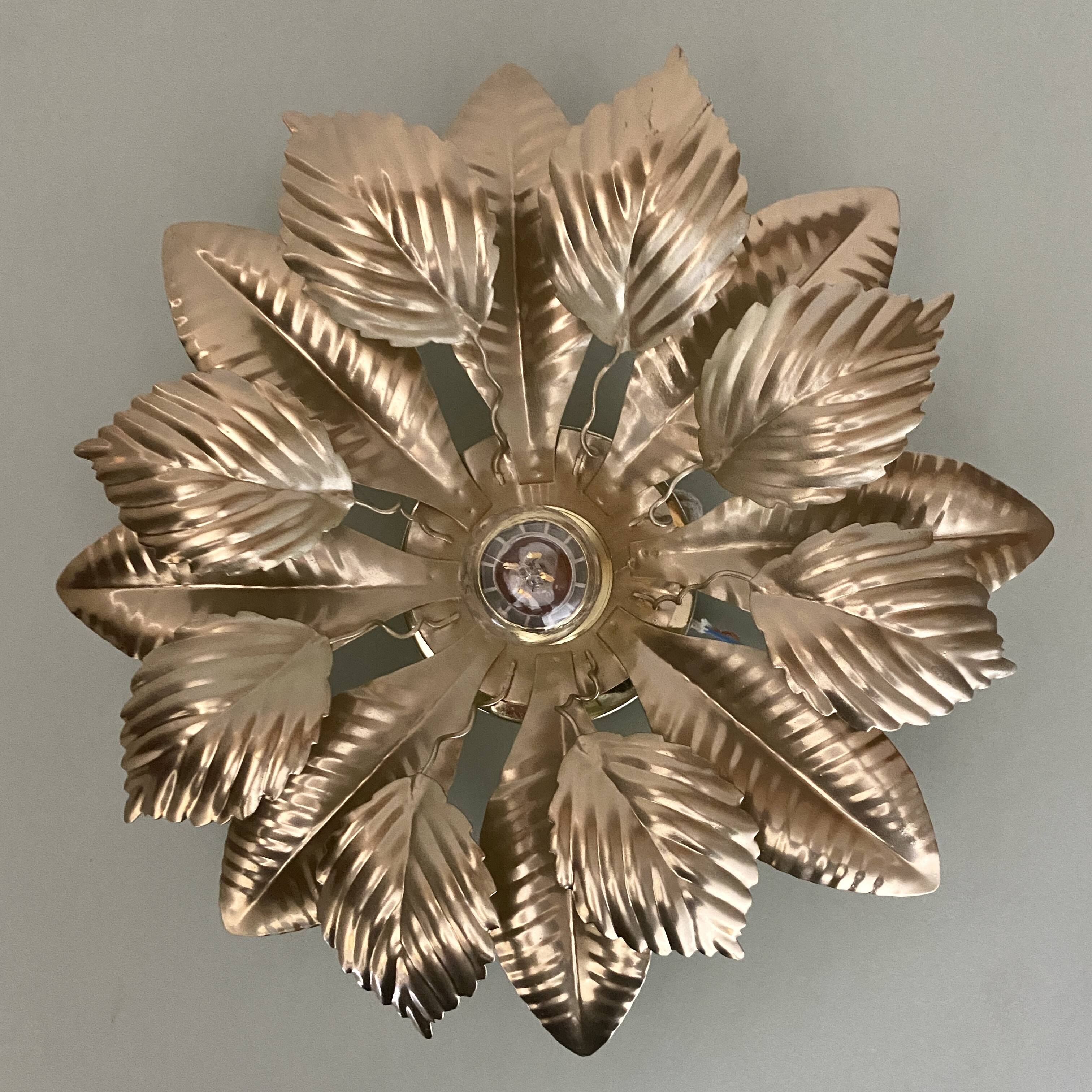 Vintage wall light in gold metal