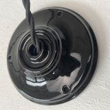 Old red enamelled industrial suspension 30 cm