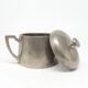 Art Deco sugar bowl, silver-plated brass, Germany, 1920s