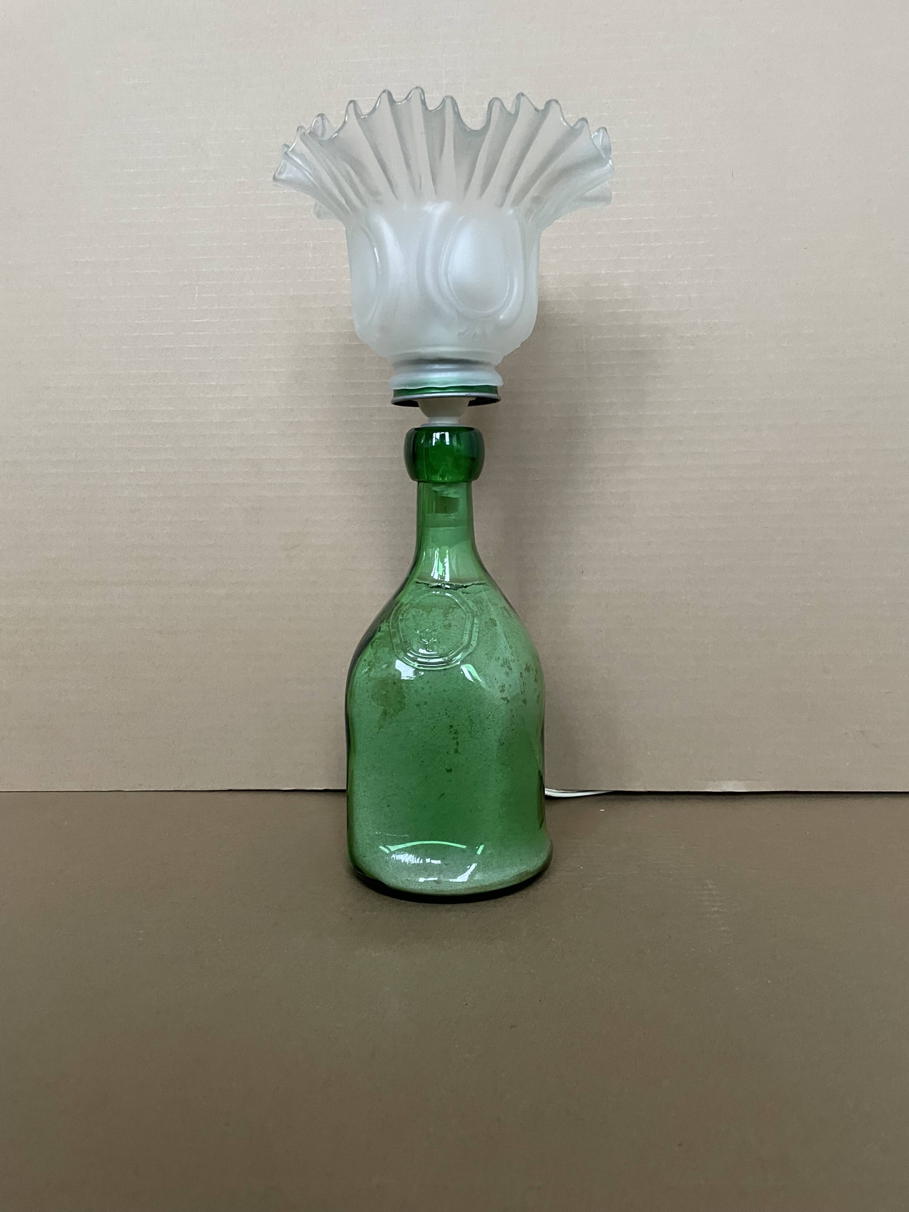 Antique glass table lamp