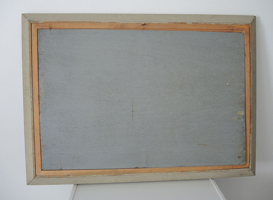 Old oil on wood painting signed and framed