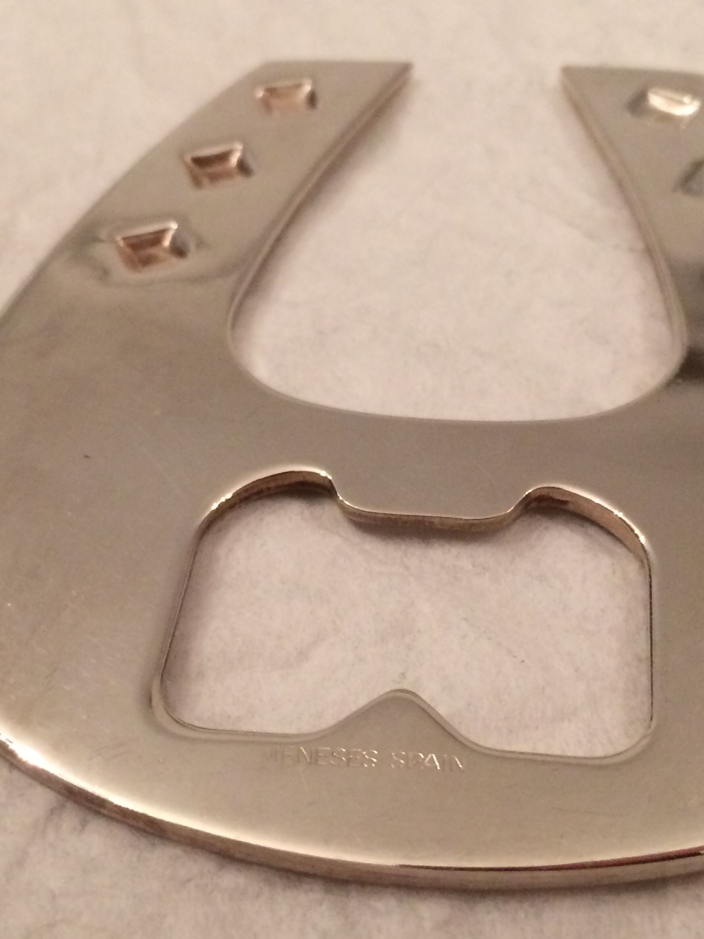 Silver metal bottle opener