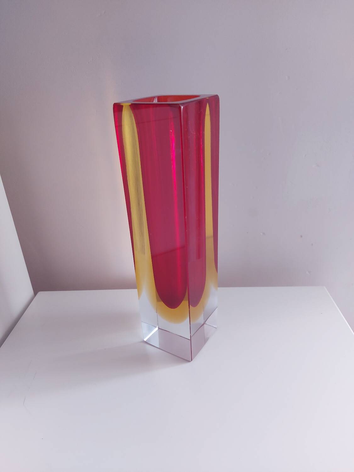 Sommerso vase by Seguso, Italy 70's, Flavien Poli (25.5 cm)