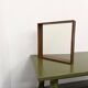 Square modernist wooden mirror — Scandinavian style, 1970s
