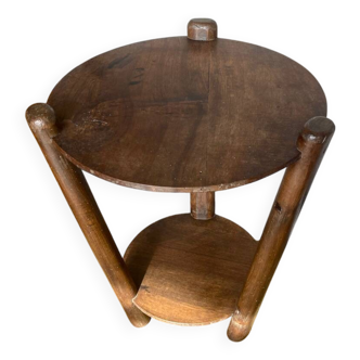 Wooden pedestal table