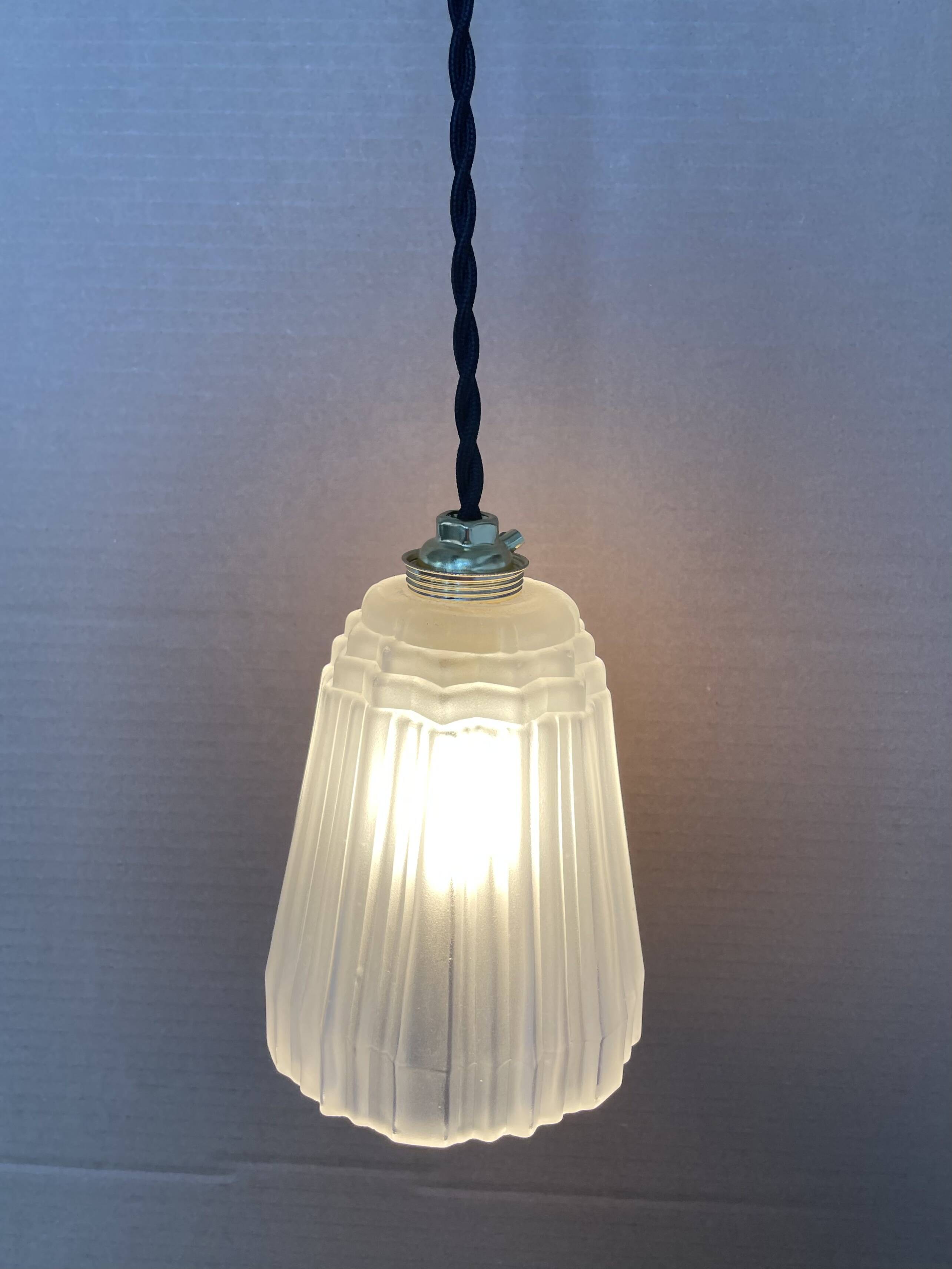 Small antique Art Deco pendant light
