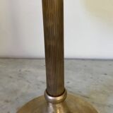 Vintage brass mushroom lamp and opaline