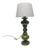 Polish postmodern bedside lamp in glass and pottery, 1980s