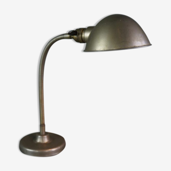 Lampe de bureau col de cygne vintage en métal