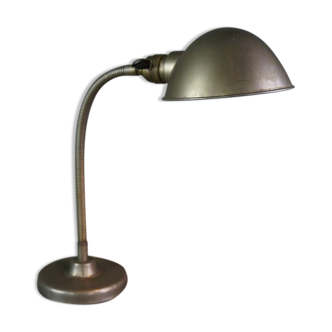 Lampe de bureau à col de cygne en métal vintage