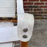 Vintage safari chair 1960s Denmark with canvas minimalist design