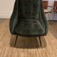 Fauteuil italien 1950' restauré velours anthracite