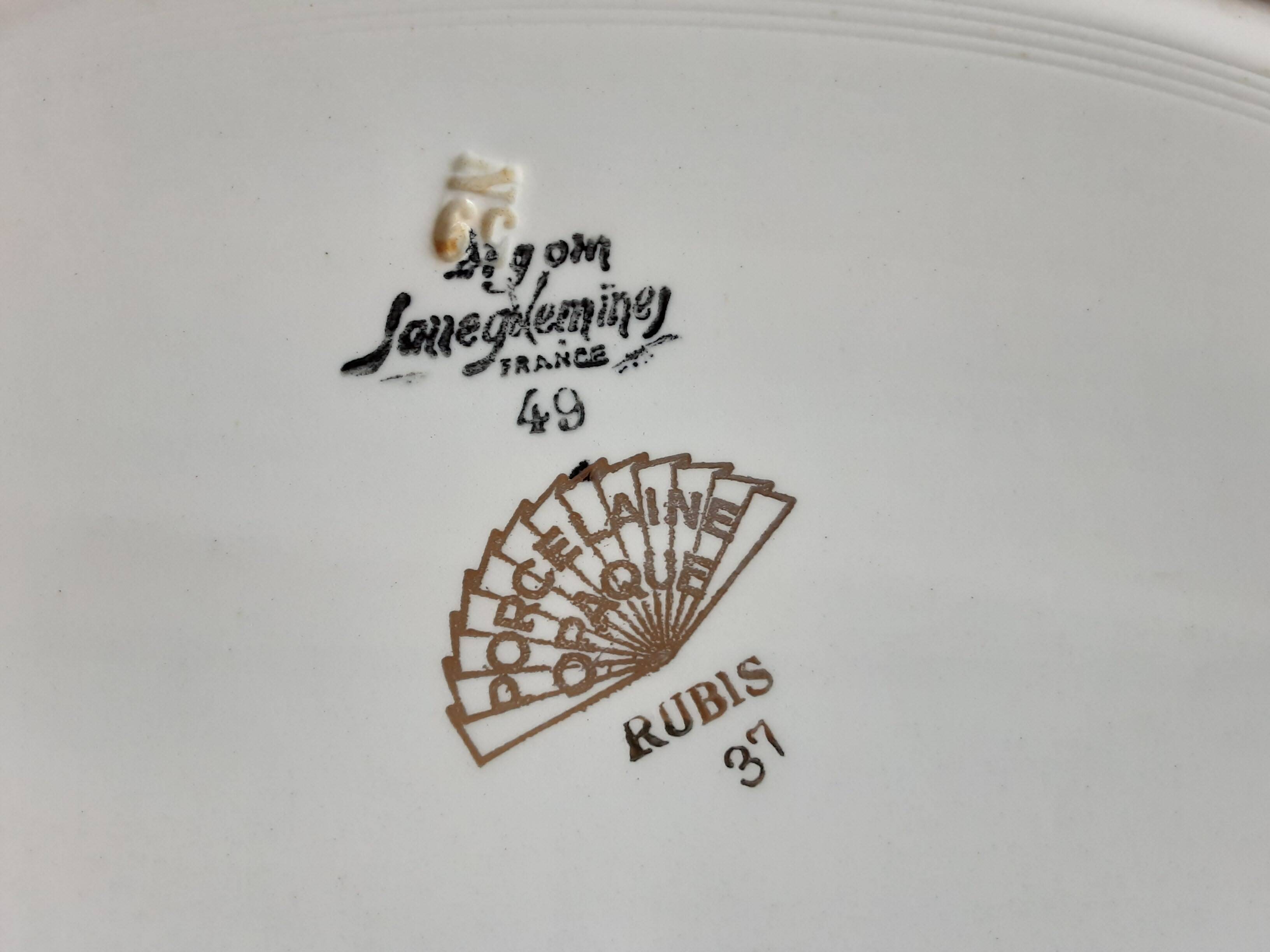 Plat oval Digoin sarreguemines