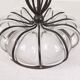 Vintage glass and metal vase, 1970s