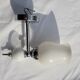 Pair of metal and 70's design opal glass wall light