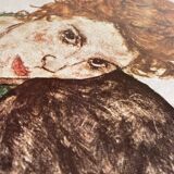 Egon Schiele 1890-1918), Sitzende Frau mit hochgezogenem Knie, Migneco&Smith 70011, printed in Italy