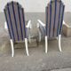 Paire de fauteuils tissu bleu