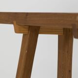 Contemporary handcrafted stool in solid oak and ash wood