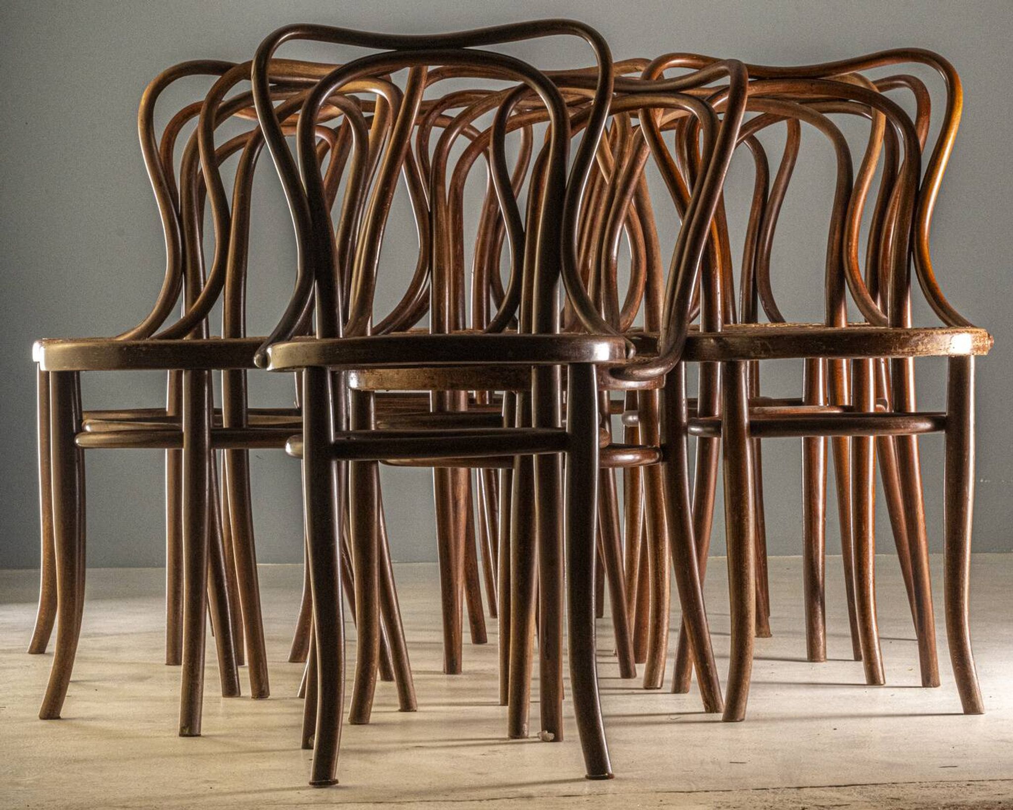 Set of 12 Chairs, J. & J. Kohn, 1900s–1930s, Austria