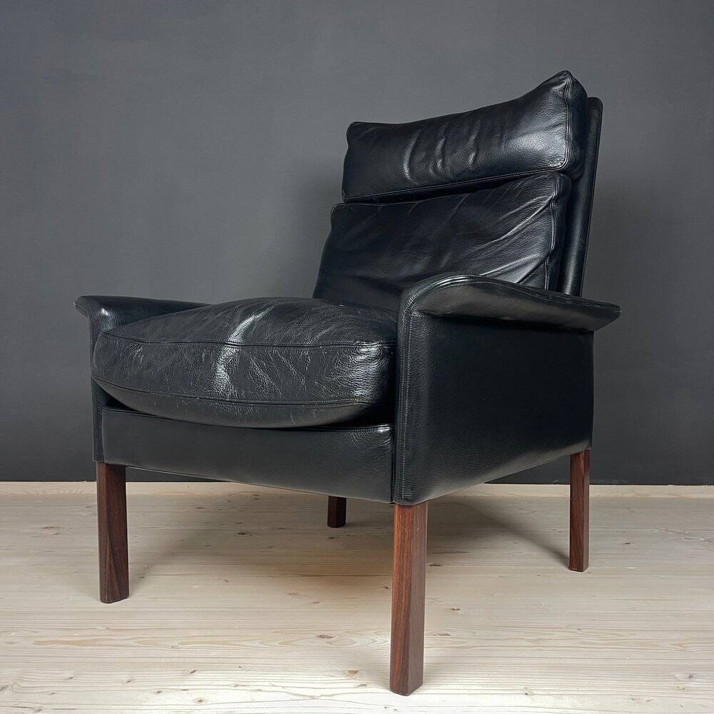 Ensemble de fauteuil lounge et ottoman Mod. 500 attribué à Hans Olsen pour Vatne Møbler, Danemark, années 1960