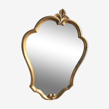 Miroir doré style louis XV 56x80cm