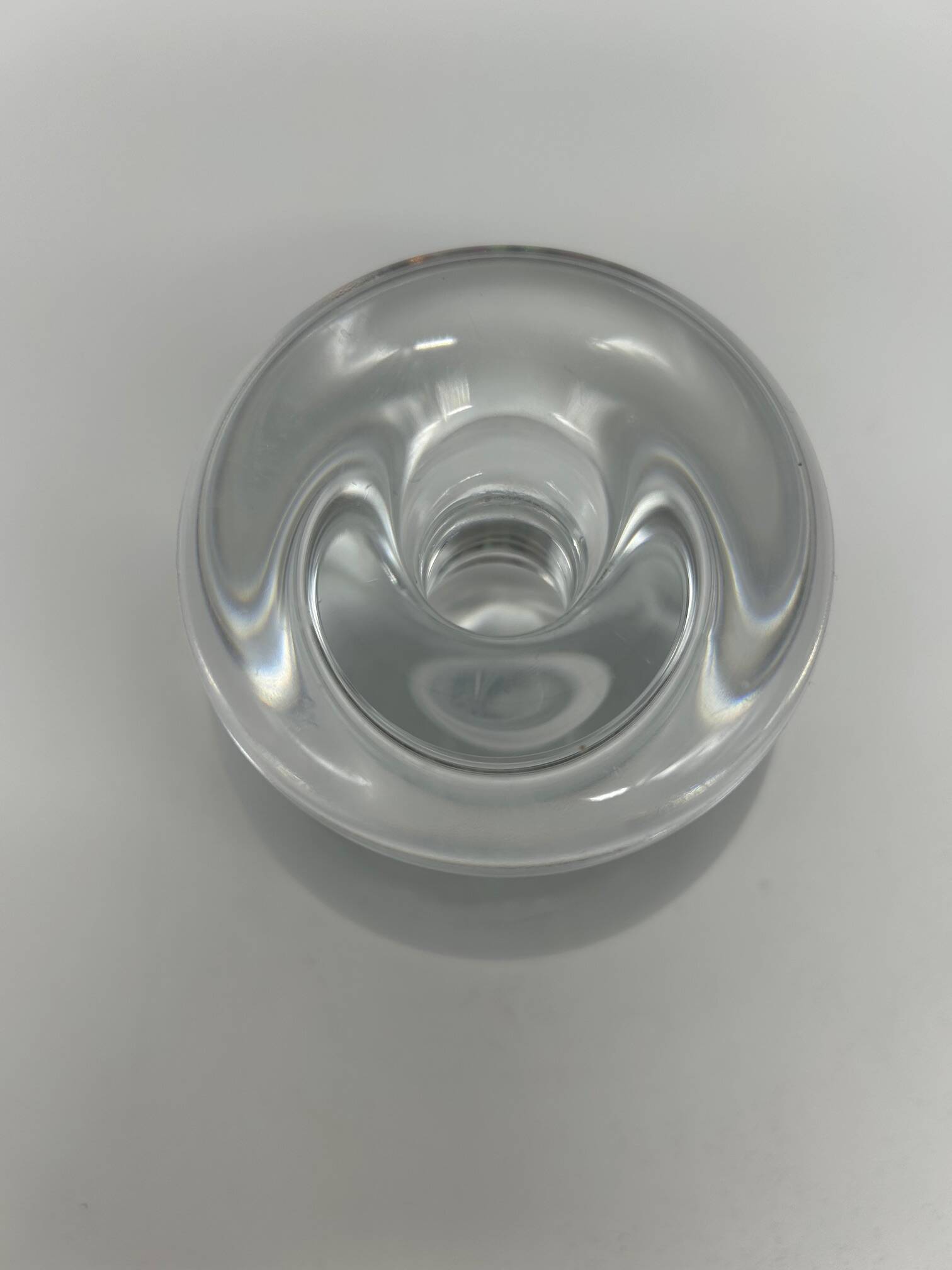 70s crystal candle holder