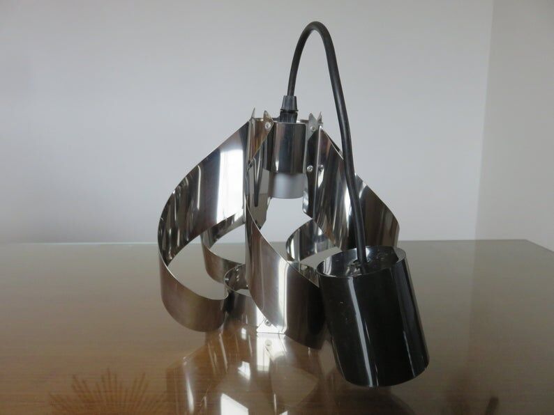 70s chrome metal hanging