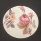 Plate flat iron earth J.Vieillard et cie de Bordeaux roses