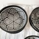 Lot of 6 black ceramic bowls