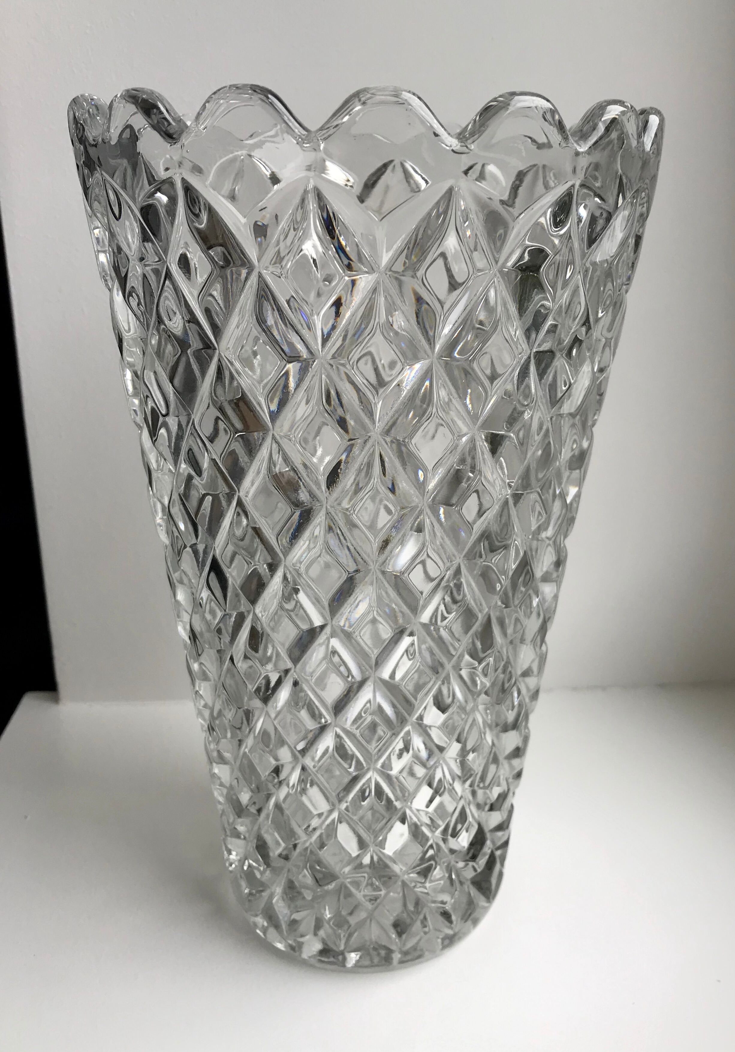 Art Deco crystal vase 50s