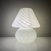 Lampe champignon Murano Italie vintage à décor de spirales