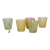 Vintage flower glasses Cerve Italy