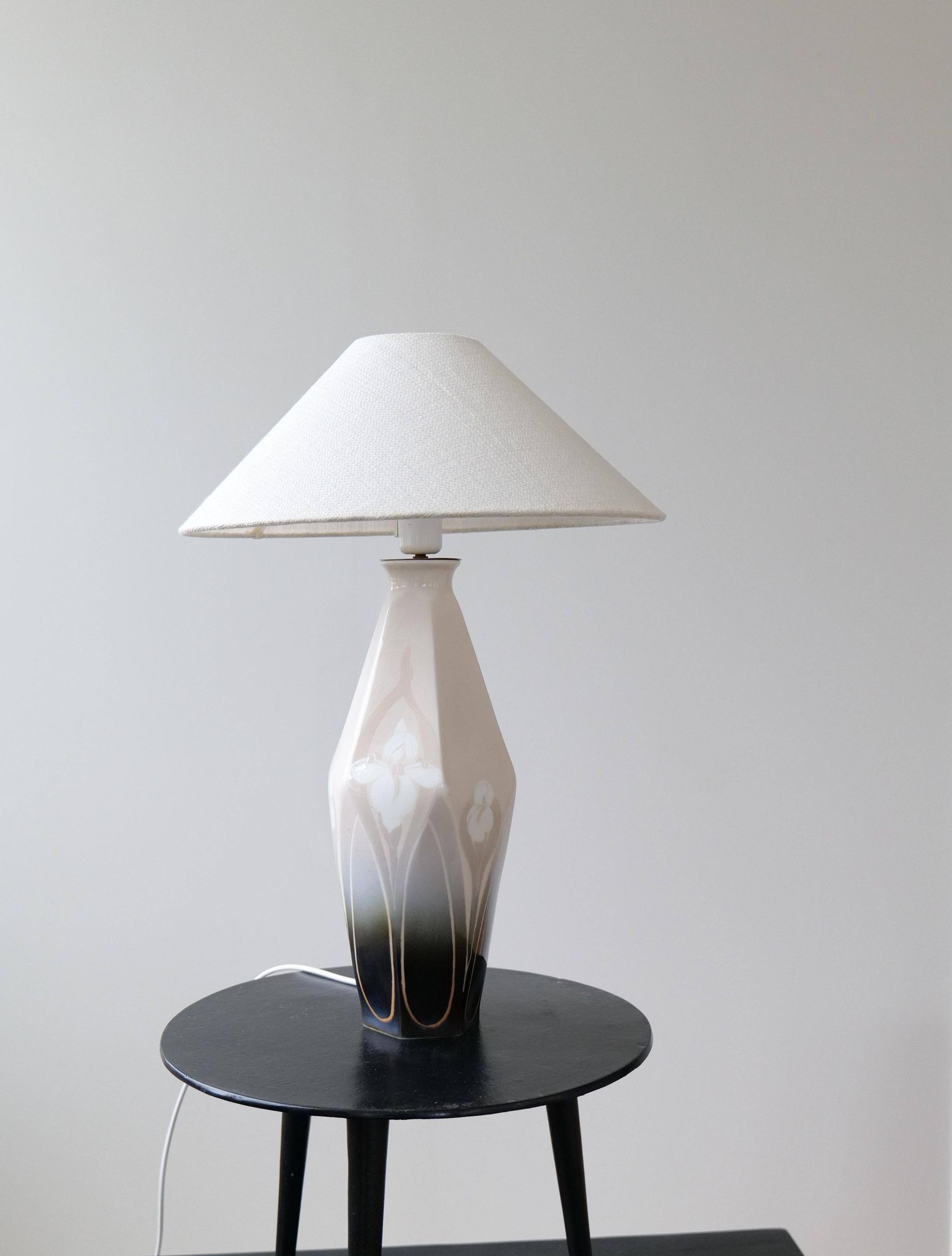 Art Nouveau ceramic table lamp Rörstrand Sweden, 1900