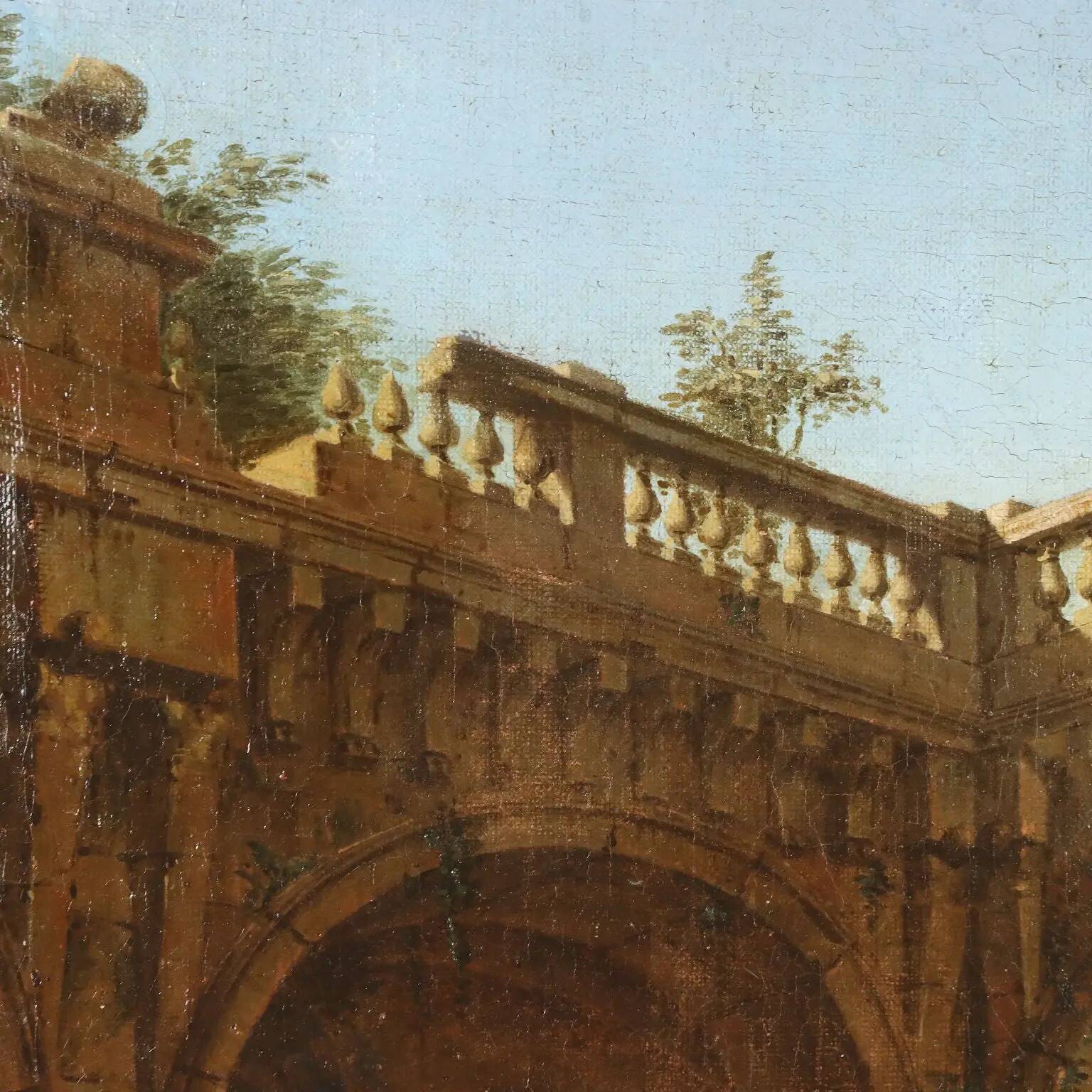 Ancient painting "Folly" oil on canvas Italy late 18th century