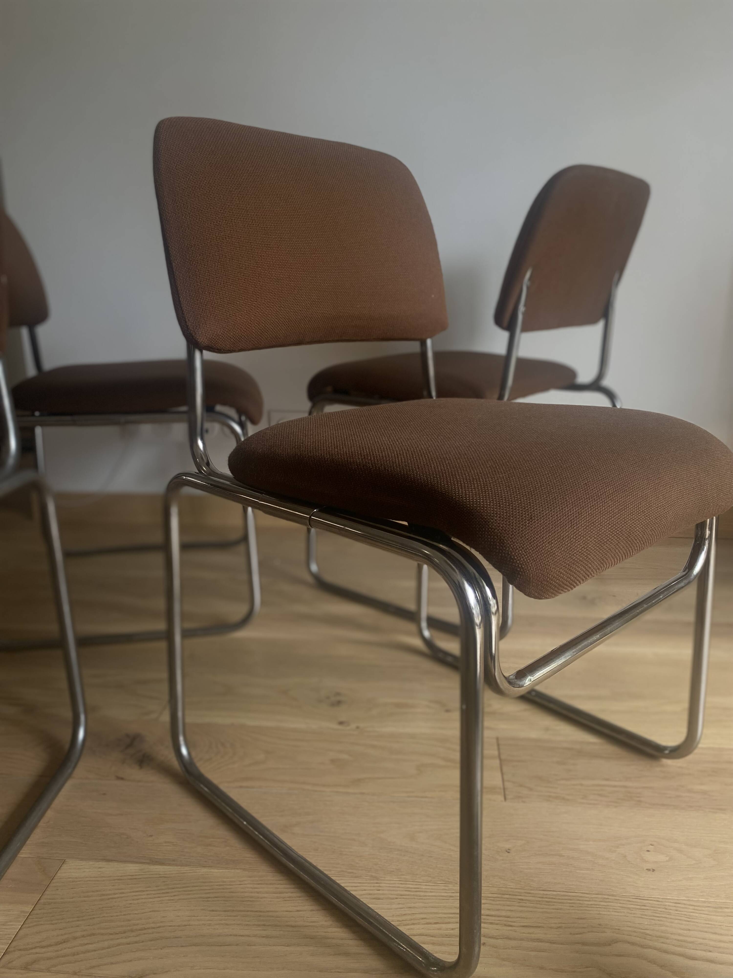 Pair of tubular chairs