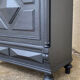 Armoire parisienne vitrée noire et vert grisé 150cm