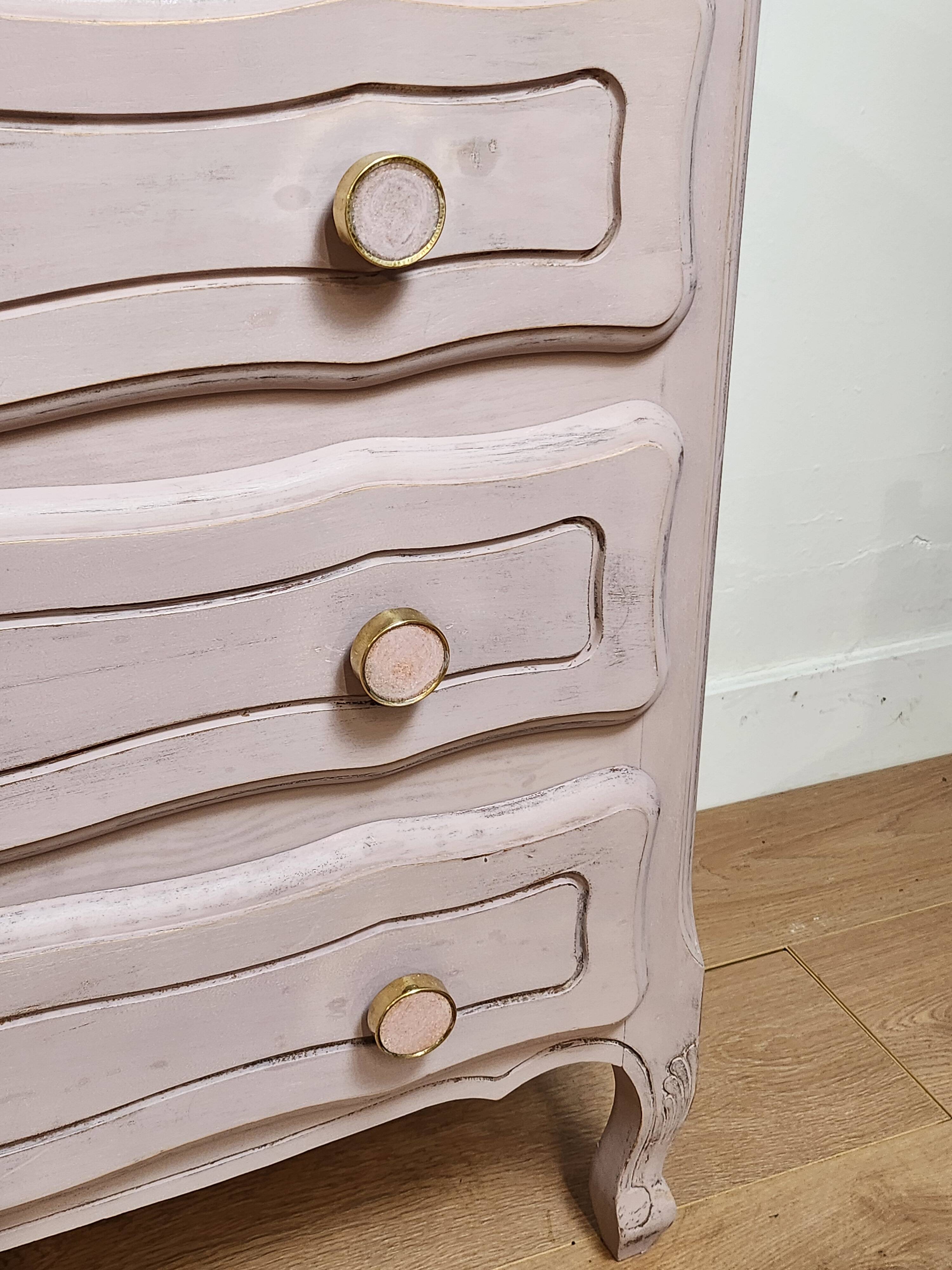 old pink restyled chest of drawers